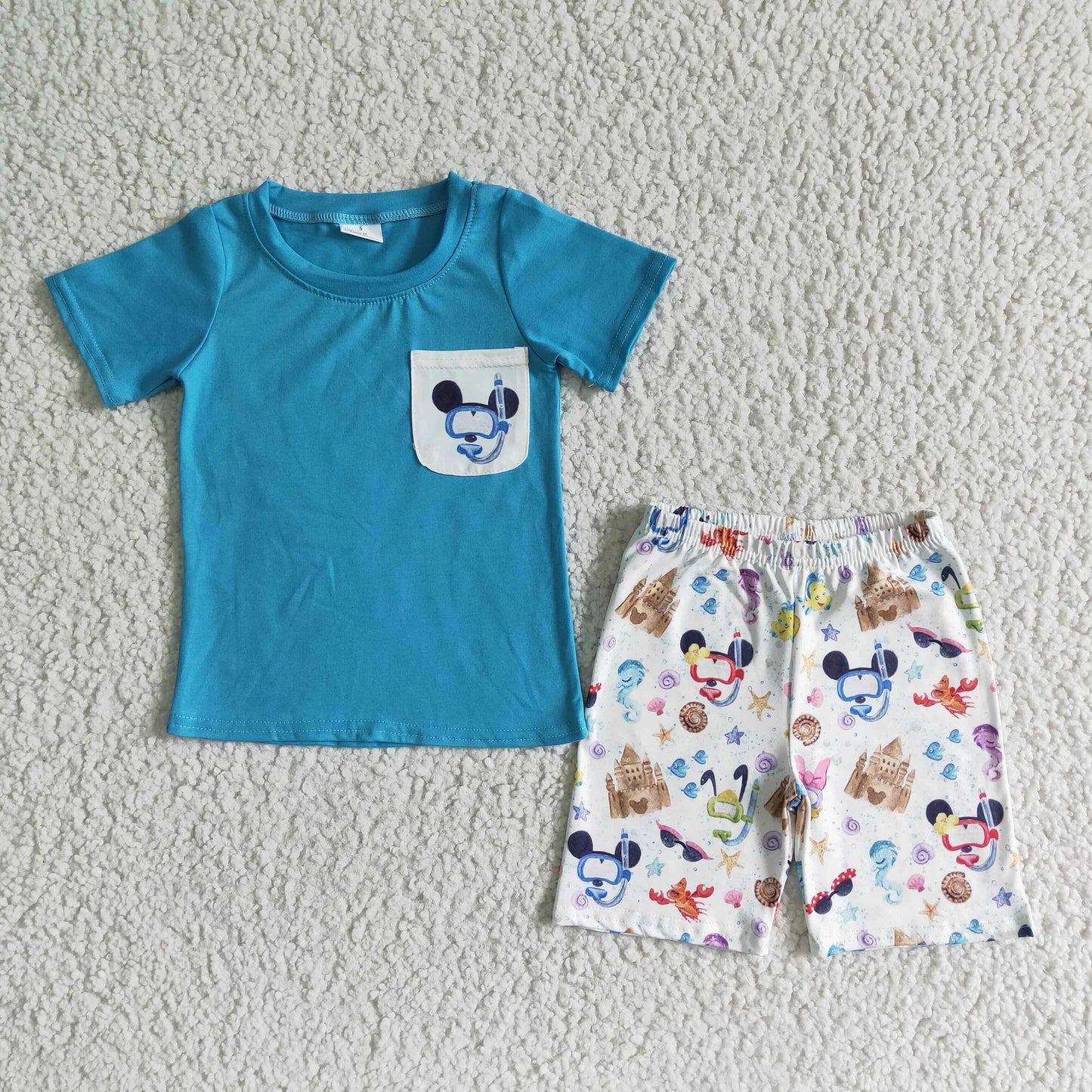 Boys Mickey Mouse Short Set