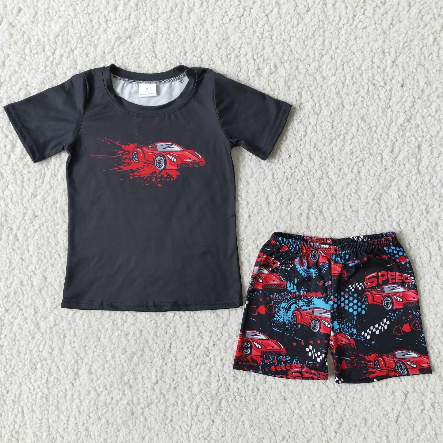 Boys Top Speed Cars Short Set
