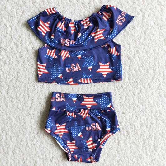 4th of July USA Bummie/Swimwear Set