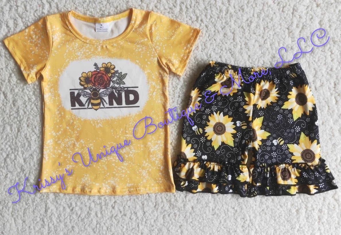 Girls BEE Kind short set