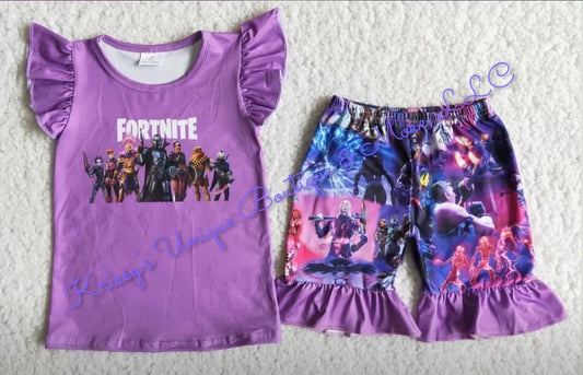 Girls Fortnite Short Set